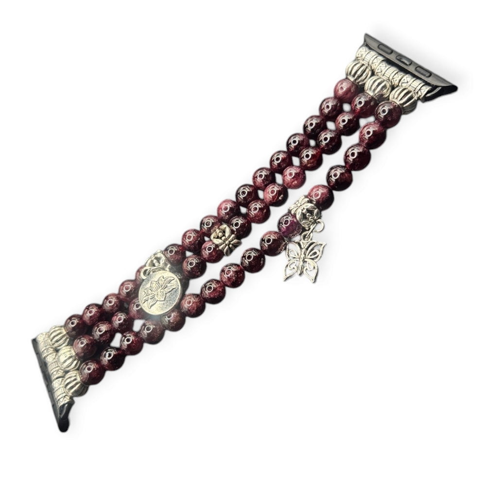 Butterfly Garnet Smartwatch Band